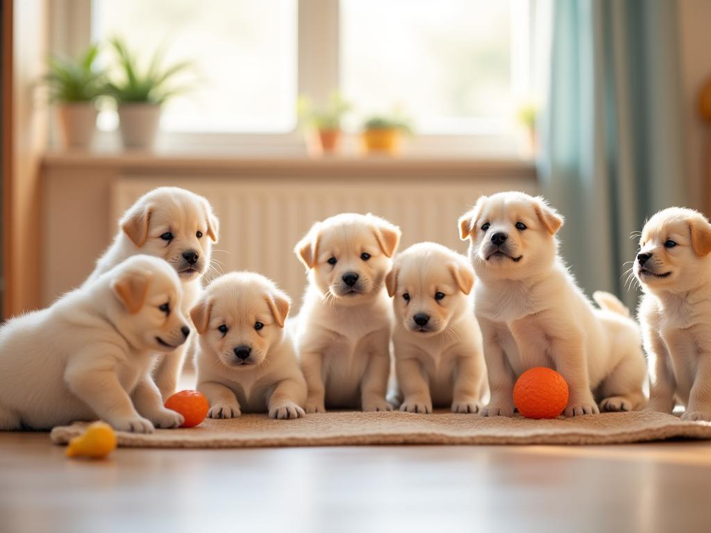 Anak anjing bermain bersama dalam kelas sosialisasi